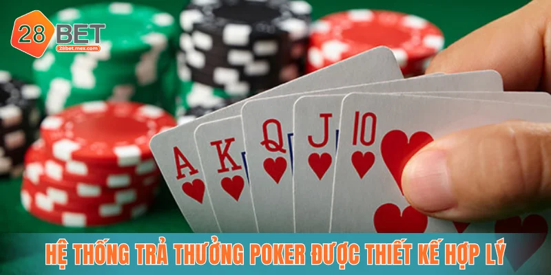 Hệ thống trả thưởng Poker được thiết kế hợp lý